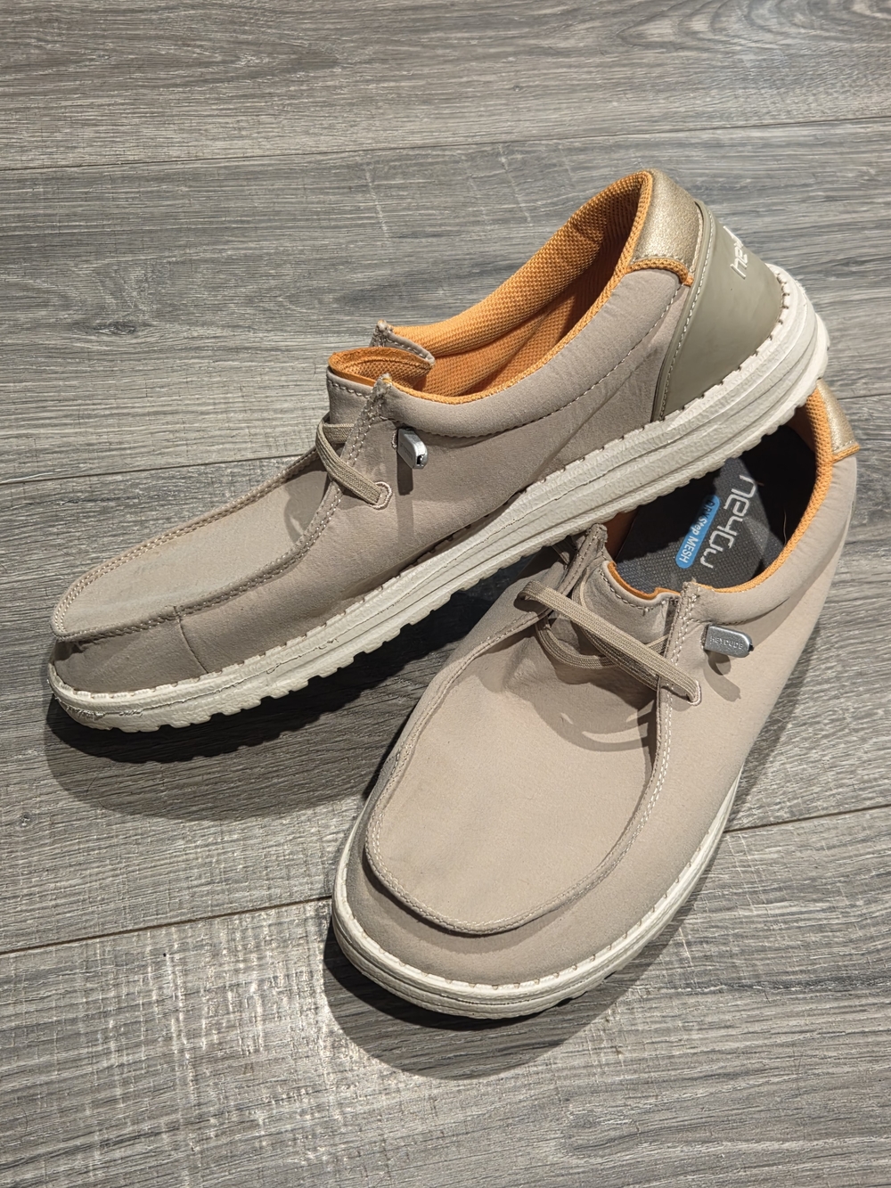 Hey Dude Womens Wendy Air Sand Beige Casual Slip On Light Weight Loafers 9